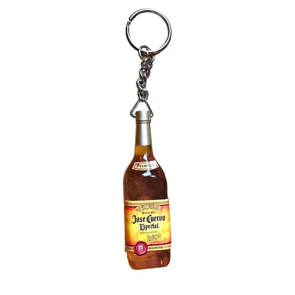 Vintage Jose Cuervo Especial  Miniature Lucite Key Ring  Excellent